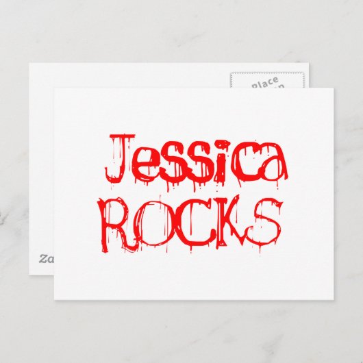 Jessica Rocks Briefkaart (Voorkant / Achterkant)