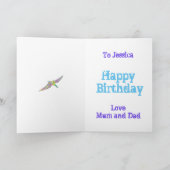 Jessica saurus Colorful Brachiosaurus Dinosaur Feestdagen Kaart (Binnen)