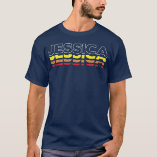 Jessica voornaam grappig vintage zonsondergang Jes T-shirt