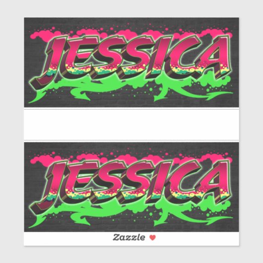 Jessica Vorname Name Graffiti Aufkleber Sticker (Vel)