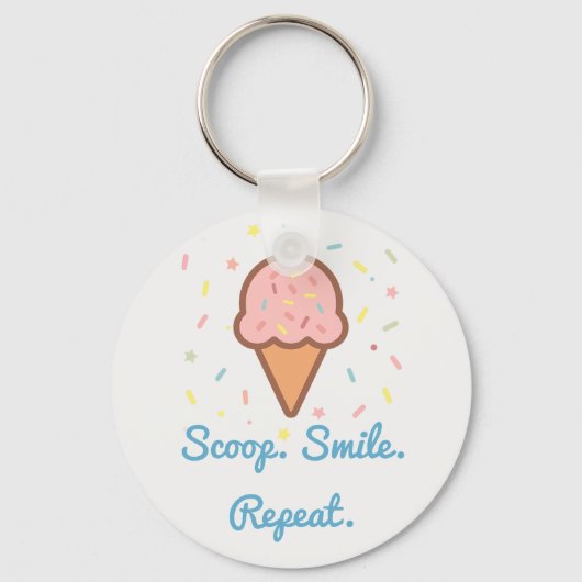 Jessica's Ice Cream Sprinkle Sleutelhanger - Schat (Voorkant)