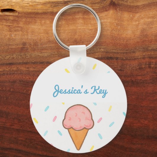 Jessica's Ice Cream Sprinkle Sleutelhanger - Schat (Achterkant)