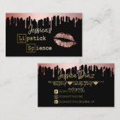Jessica's Lipstick Science Roos Gold Dripping Visitekaartje (Voorkant / Achterkant)