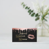 Jessica's Lipstick Science Roos Gold Dripping Visitekaartje (Staand voorkant)
