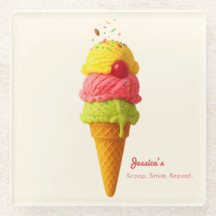 Jessica's Verjaardag Bash - Ice Cream Onderzetter