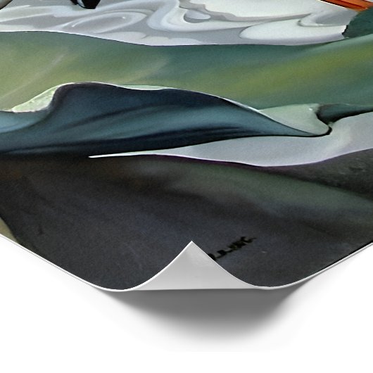 Jessie Arms Botke - Flamingos en lotus Poster (Hoek)