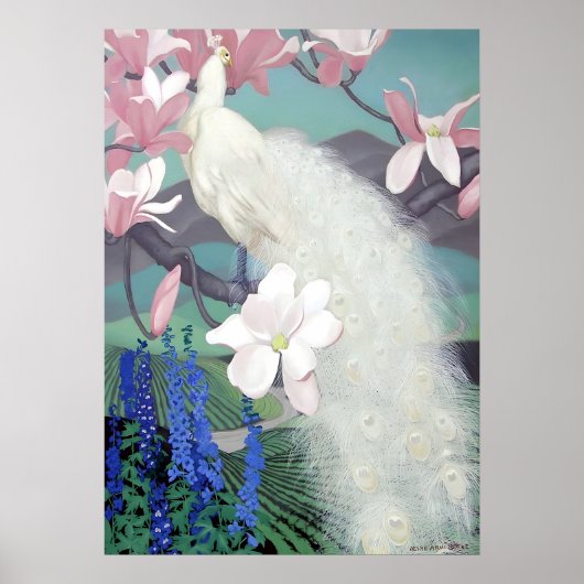 Jessie Arms Botke - Peacock Poster (Voorkant)