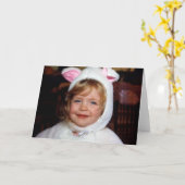 Jessie in Her White Kitten Halloween Costume Kaart (Gele Bloem)