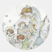 Jessie M. King Kleine Moeder van de Engelen Ronde Sticker (Voorkant)