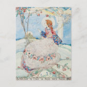 Jessie M. King Oh My Love is als een rode roos Briefkaart (Voorkant)