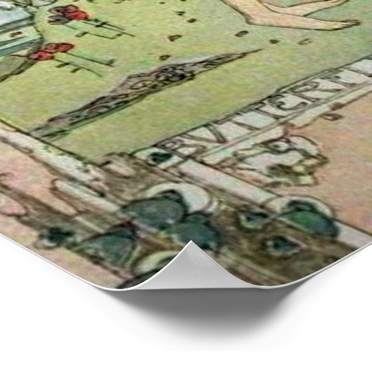 Jessie M. King - Vlinders Allemaal Blauw Poster (Hoek)