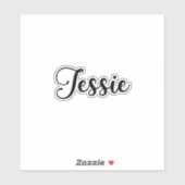 Jessie Naam - Handgeschreven kalligrafie Sticker (Vel)