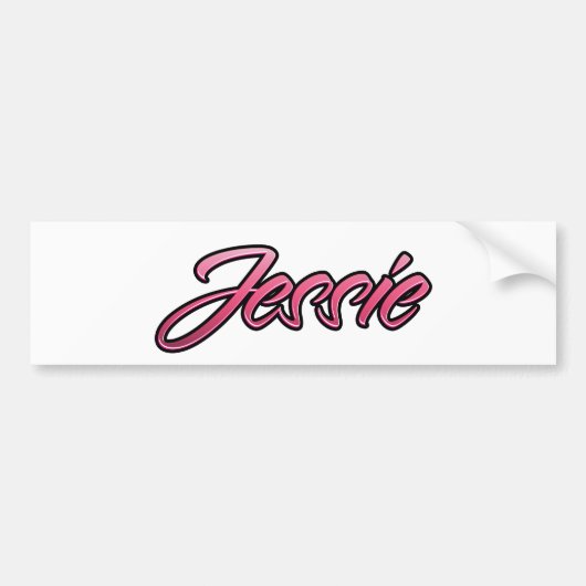 Jessie-roze Aufkleber-Sticker Bumpersticker (Voorkant)