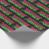 Jessie Vorname Name Graffiti red green Cadeaupapier (Hoek)