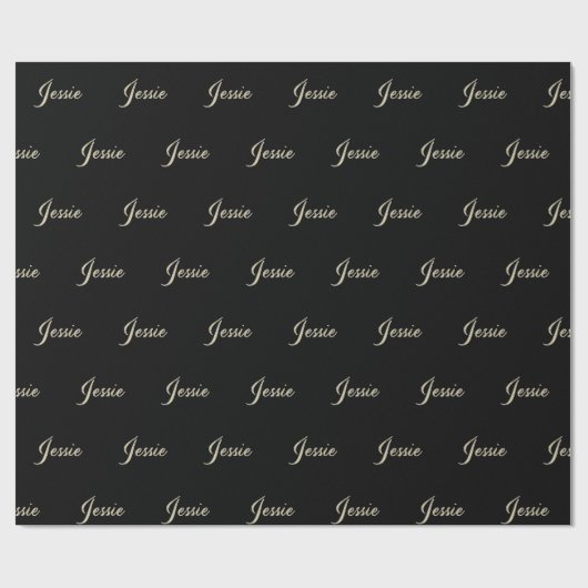 Jessie white gold Handwriting Geschenkpapier Cadeaupapier (Vlak)