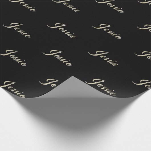 Jessie white gold Handwriting Geschenkpapier Cadeaupapier (Hoek)