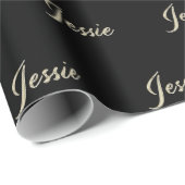 Jessie white gold Handwriting Geschenkpapier Cadeaupapier (Rol Hoek)