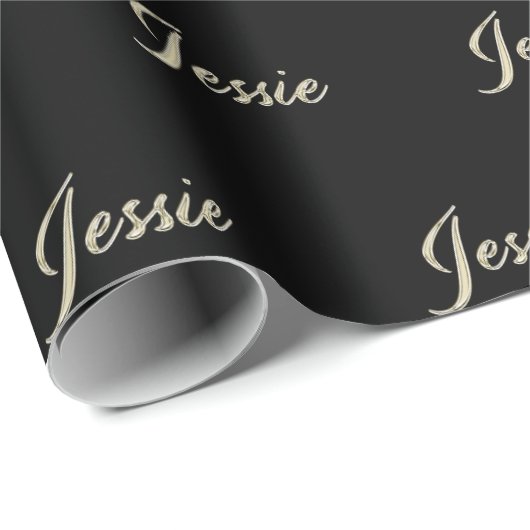 Jessie white gold Handwriting Geschenkpapier Cadeaupapier (Rol Hoek)