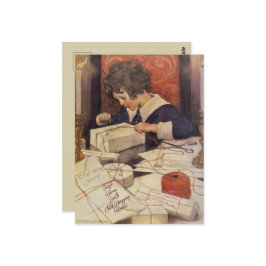 Jessie Wilcox Smith Child Wrapping Cadeaus Postc Briefkaart