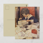 Jessie Wilcox Smith Child Wrapping Cadeaus Postc Briefkaart (Voorkant / Achterkant)