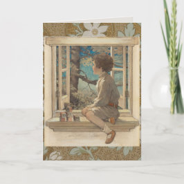 Jessie Wilcox Smith "Droomblokken" Jongen Raam Kaart