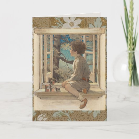 Jessie Wilcox Smith "Droomblokken" Jongen Raam Kaart (Voorkant)