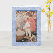 Jessie Wilcox Smith kunstwerk. Kaart (Gele Bloem)