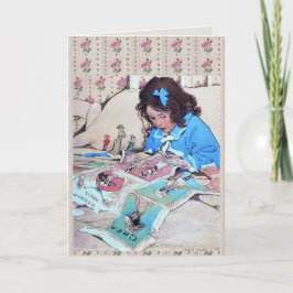 Jessie Wilcox Smith papieren poppen bloem Kaart