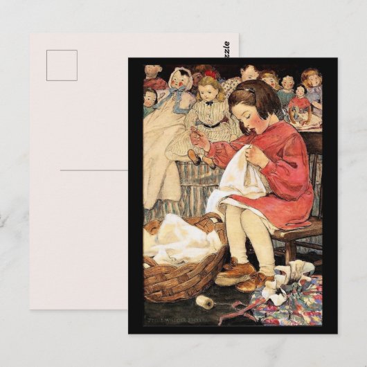 Jessie Wilcox Smith "The Little Busy Bee" Briefkaart (Voorkant / Achterkant)