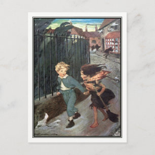 Jessie Willcox Smith - Diamond en het kleine meisj Briefkaart