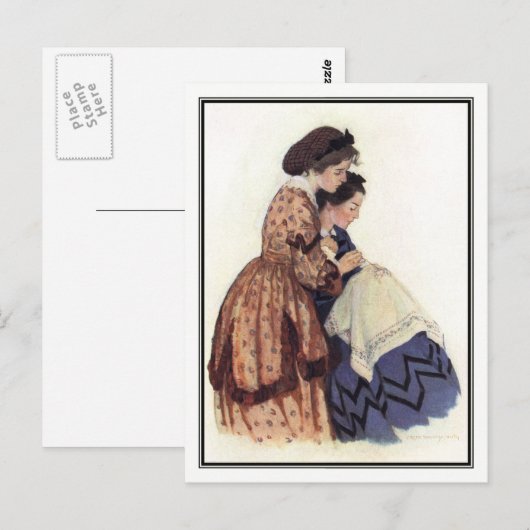 Jessie Willcox Smith - Jo en Beth Briefkaart (Voorkant / Achterkant)