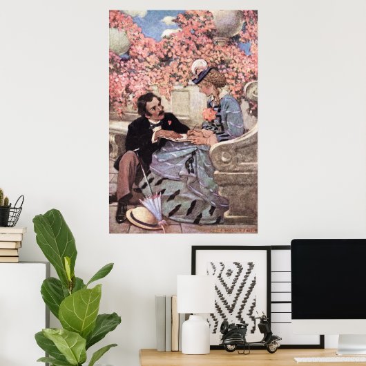 Jessie Willcox Smith - Laurie en Amy Poster (Thuiskantoor)