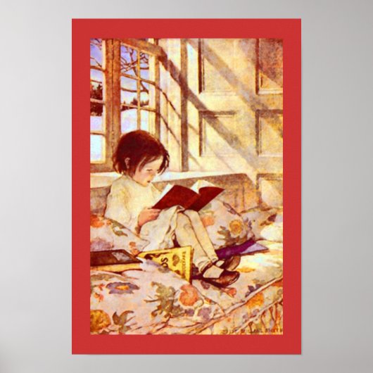 Jessie Willcox Smith, meisje met kinderboeken Poster (Voorkant)