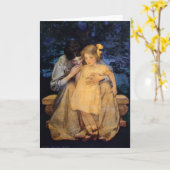 Jessie Willcox Smith Moeder en kind Moederdag Kaart (Gele Bloem)