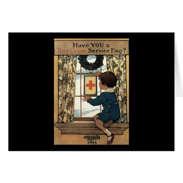 Jessie Willcox Smith Red Cross Service Flag (Voorkant Horizontaal)