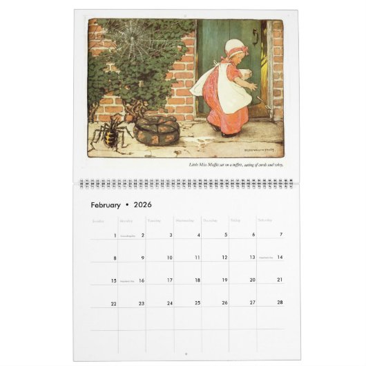 Jessie Willcox Smith's moeder Goose Kalender (Feb 2026)