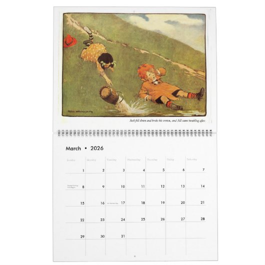 Jessie Willcox Smith's moeder Goose Kalender (Mar 2026)