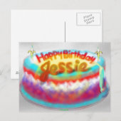 Jessie's Birthday Cake 2014 Briefkaart (Voorkant / Achterkant)
