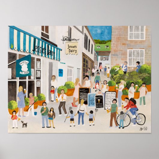 Jessies Dairy in Mousehole Poster (Voorkant)
