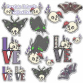 Jessie's Friends Moths and Skulls Sticker Set (Voorkant)