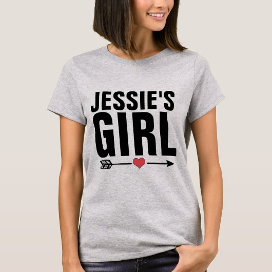 JESSIE'S GIRL  BLACK 80s T-SHIRTS (Voorkant)