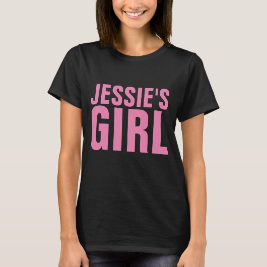 JESSIE'S GIRL  BLACK 80s T-SHIRTS (Voorkant)