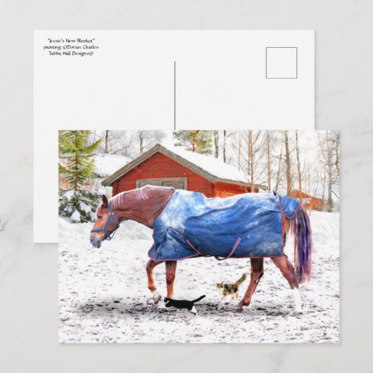 "Jessie's New Blanket" Briefkaart (Voorkant / Achterkant)