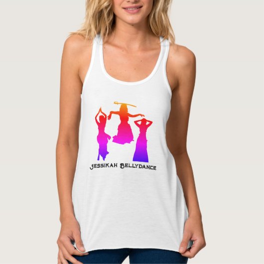 Jessikah 3 dansers en logo design tanktop (Voorkant)