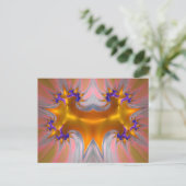 JESTER~ 3D Fractal Design Pattern ~ Multicolorf Briefkaart (Staand voorkant)