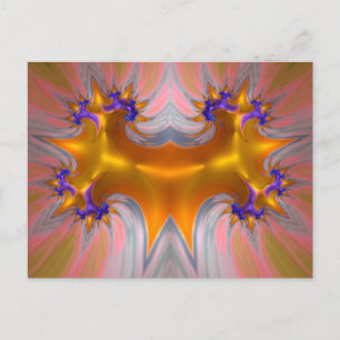 JESTER~ 3D Fractal Design Pattern ~ Multicolorf Briefkaart