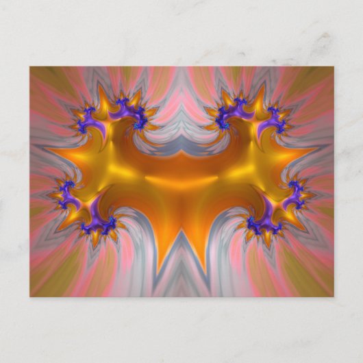 JESTER~ 3D Fractal Design Pattern ~ Multicolorf Briefkaart (Voorkant)