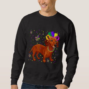 Jester Beads Mask Dachshund Hondenliefhebber Owner Trui