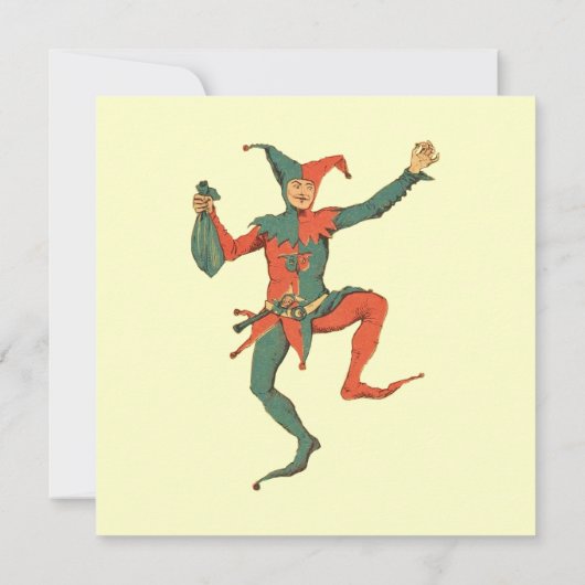 Jester Birthday Party Kaart (Achterkant)