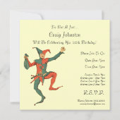 Jester Birthday Party Kaart (Voorkant)